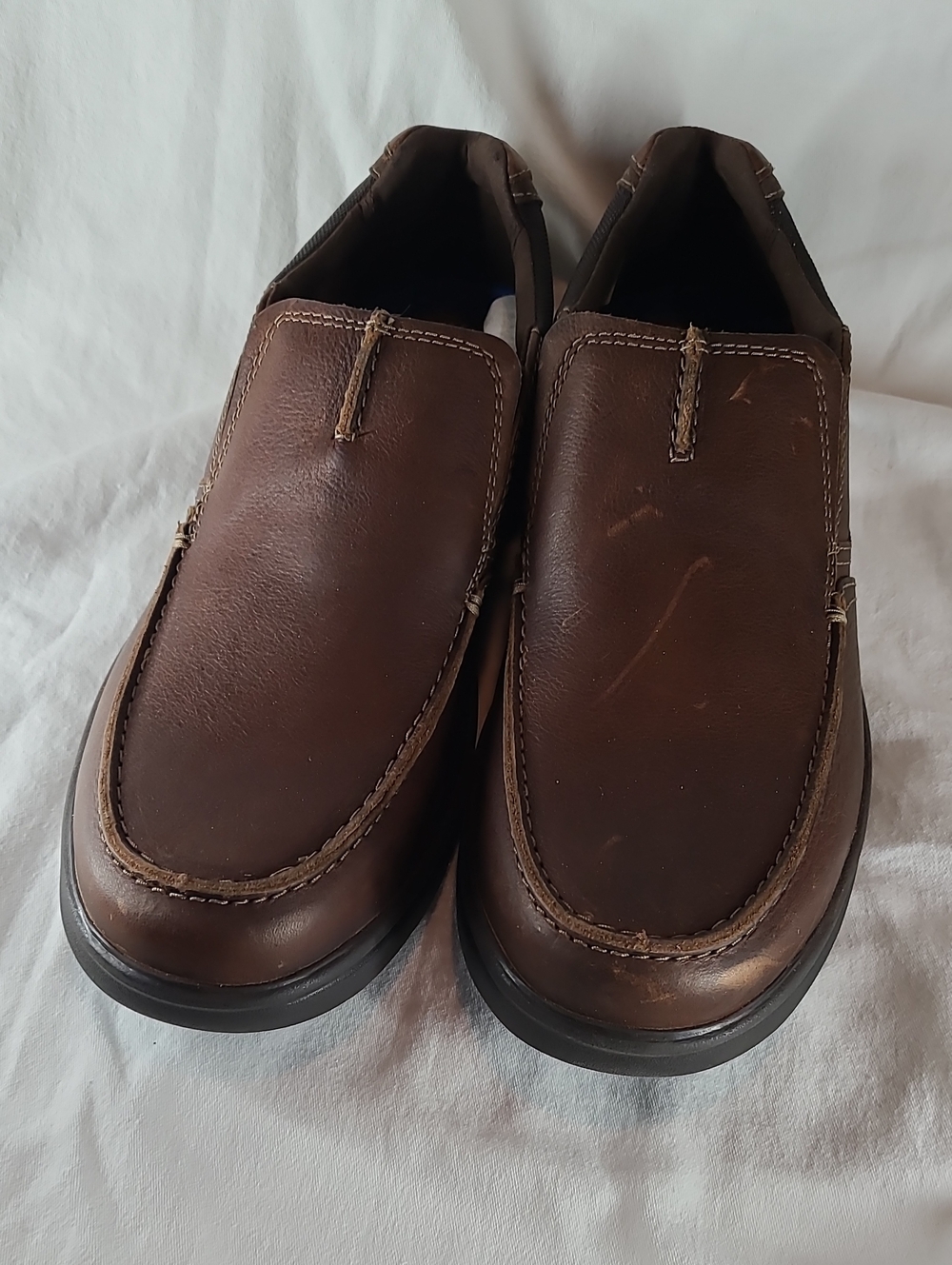 Clarks Extreme Comfort Bradley Free, Tan Slip on Size 10-1/2W Slip-On Loafer - Picture 6 of 16